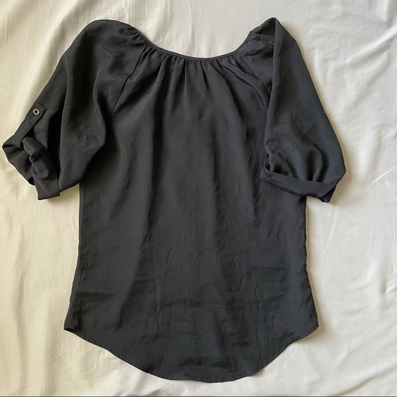 EXPRESS button front black blouse - XS - P - Picture 2 of 5